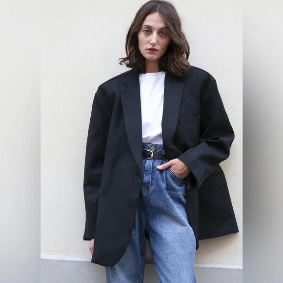 🚫SOLD🚫The Frankie Shop Oversized Boyfriend Blazer sz XS - Picture 1 of 10